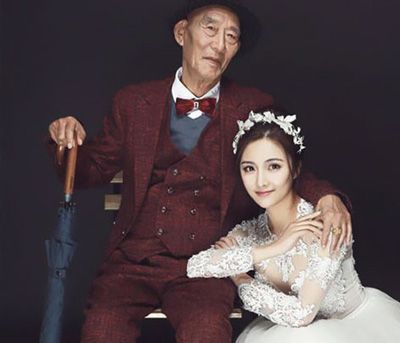 این دختر زیبا با پدربزرگش ازدواج کرد و آرزوی او را به واقعیت تبدیل کرد